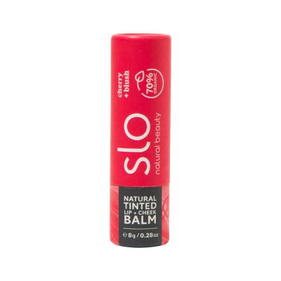 Slo Natural Beauty Organic Natural Tinted Lip + Cheek Balm Cherry + Blush 8g